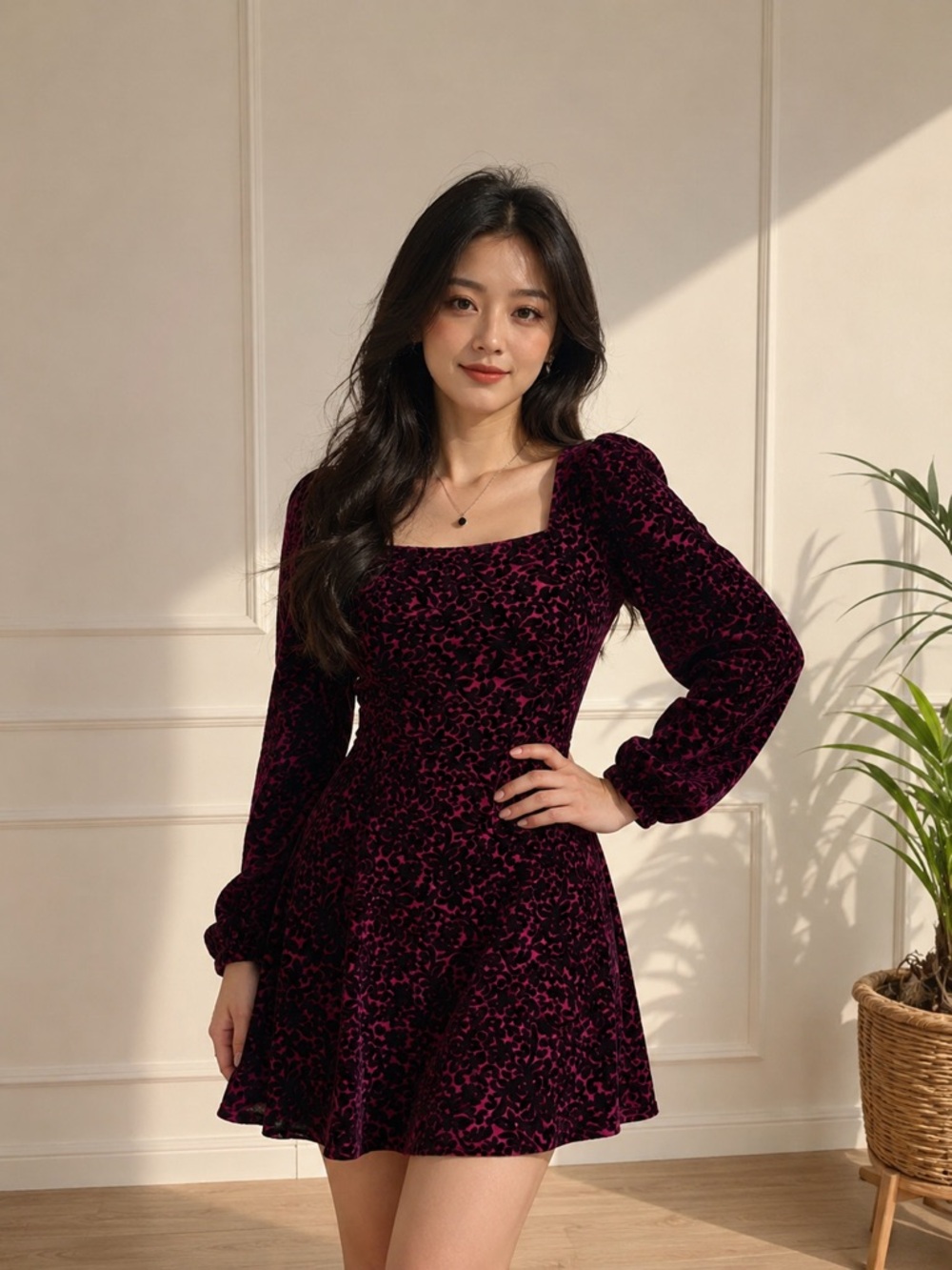 Design Lab Lord & Taylor Pink and Plum Leopard-Print dress size xs